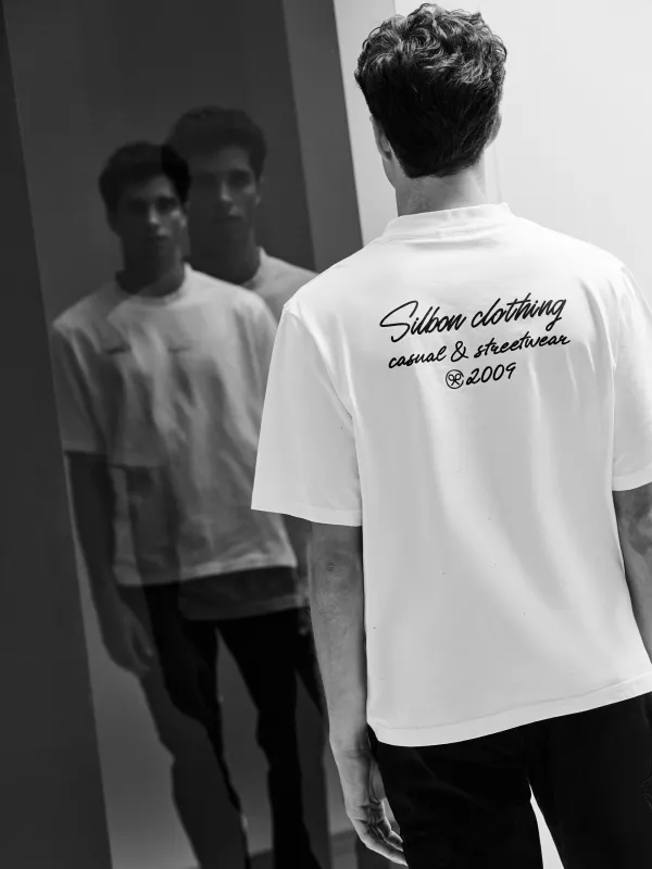 Dark special fit silbon clothing cream t-shirt sold by Silbon