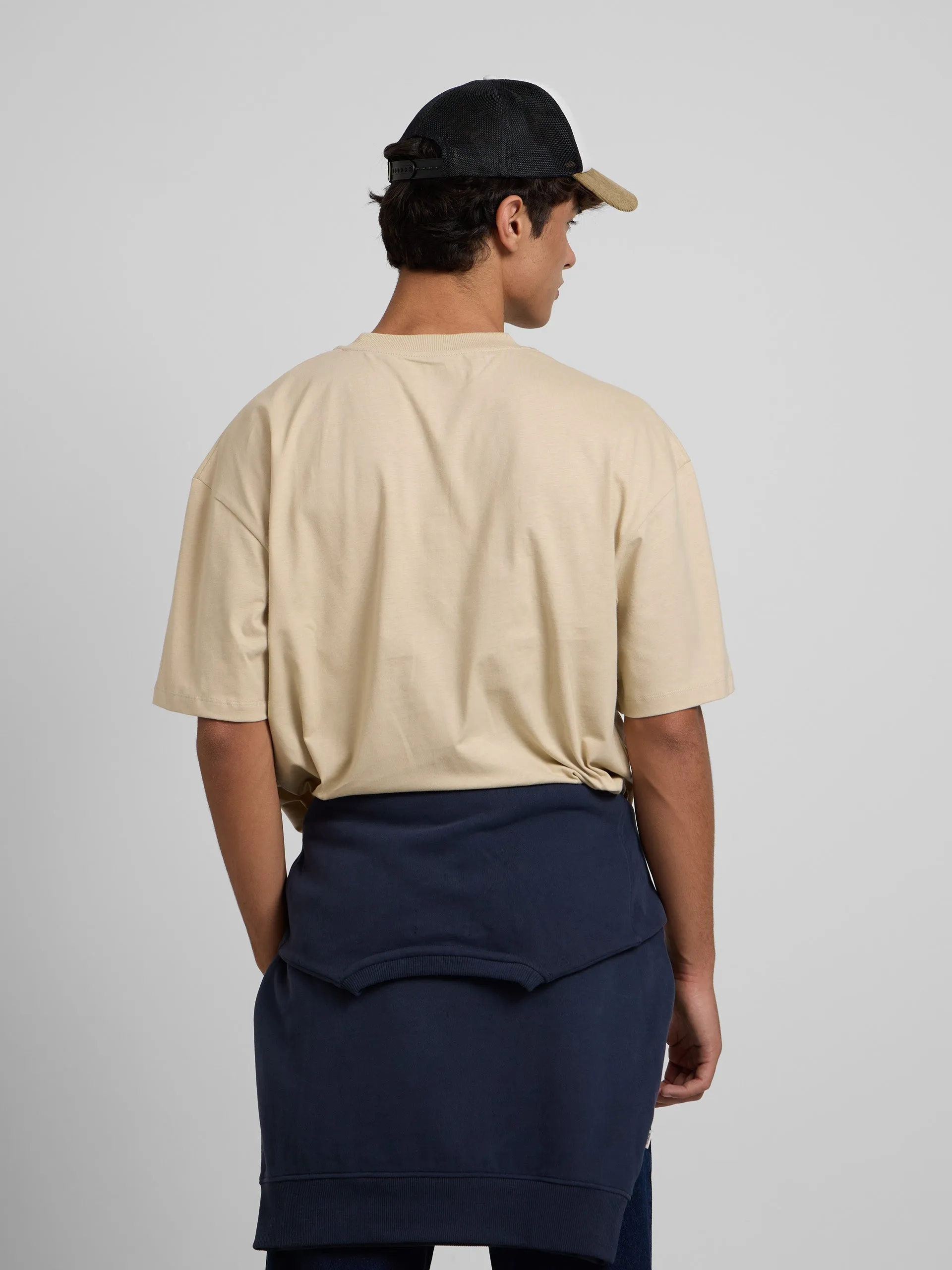 Relaxed fit leisure sand t-shirt sold by Silbon product image thumbnail 4