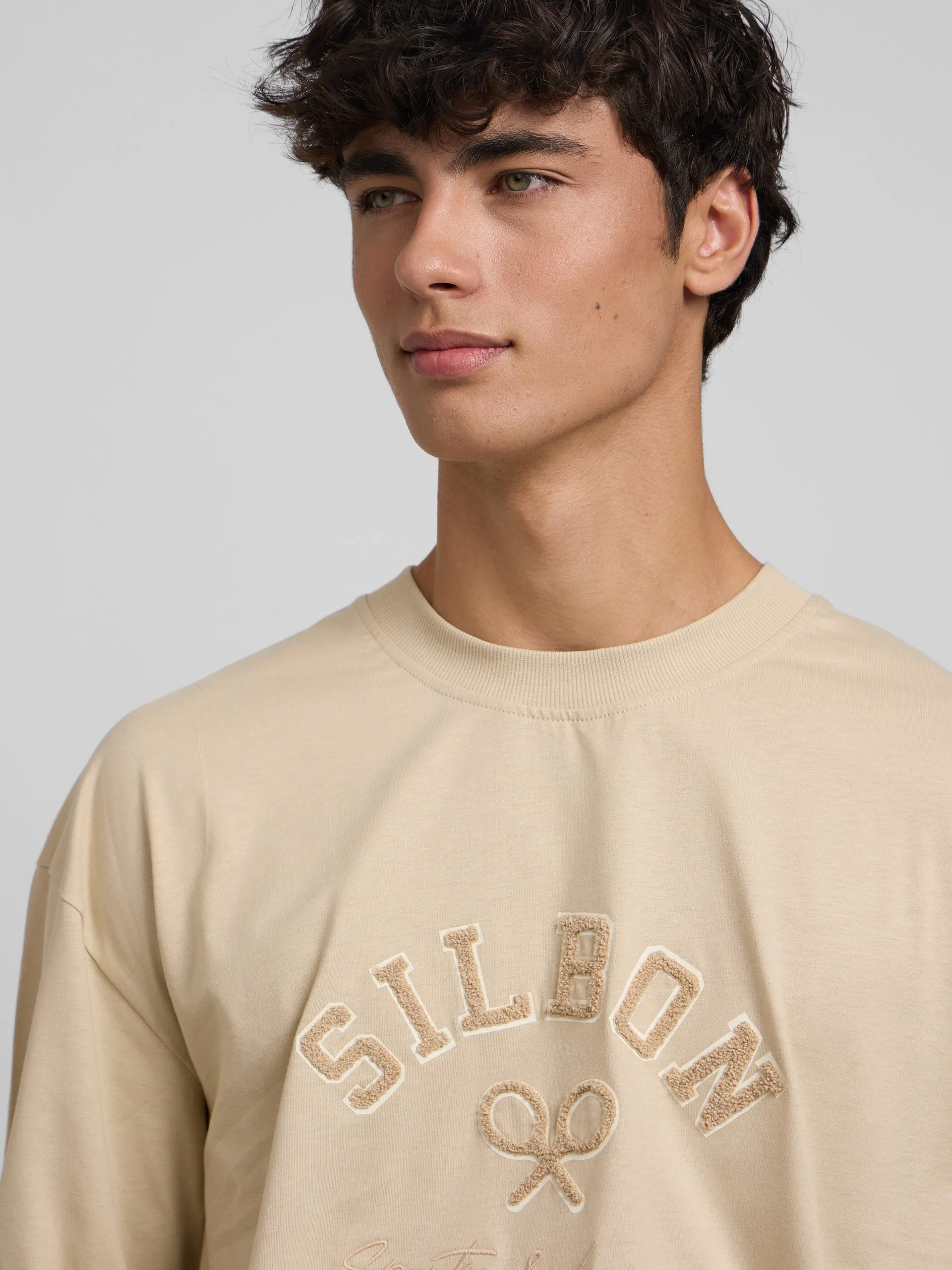 Relaxed fit leisure sand t-shirt sold by Silbon product image thumbnail 5