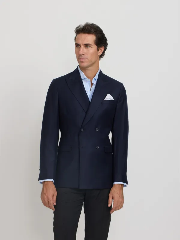 Navy double breasted blazer sold by Silbon