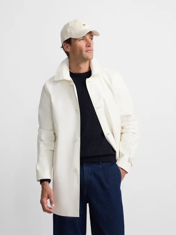 Short beige trench coat sold by Silbon