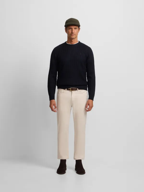 Casual beige five-pocket sports pants sold by Silbon