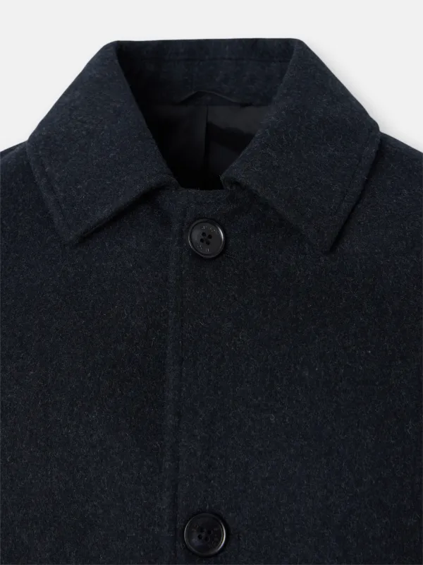 Dark grey straight coat sold by Silbon