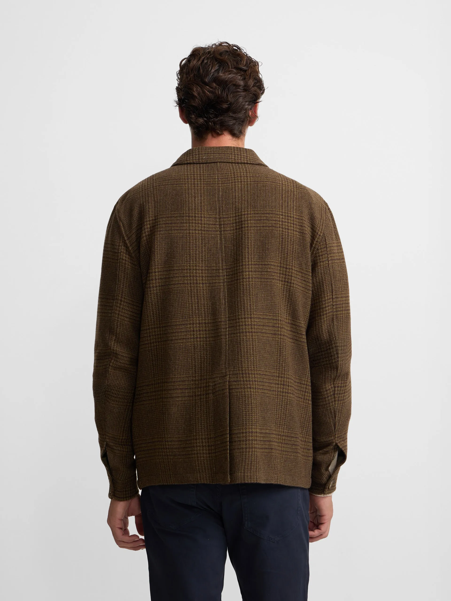 Prince of Wales jacket with brown pockets sold by Silbon product image thumbnail 5