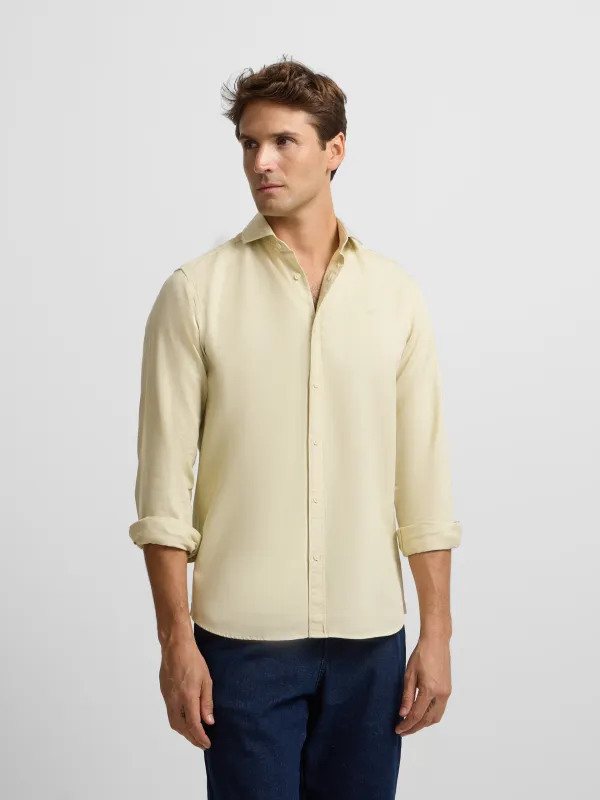 Yellow structured racket sport shirt sold by Silbon