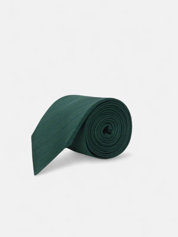 Mini green racket striped tie sold by Silbon