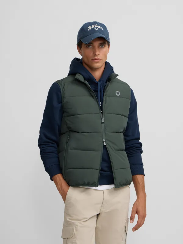 Classic green technical vest sold by Silbon