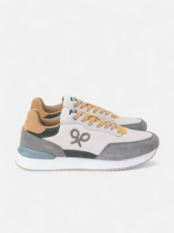 Multicolored gray running shoe sold by Silbon