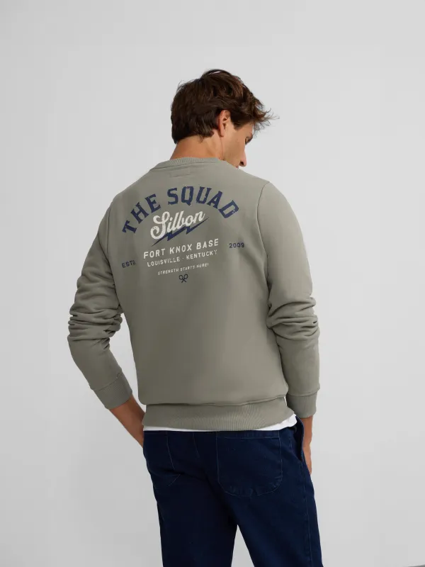The silbon squad khaki sweatshirt sold by Silbon