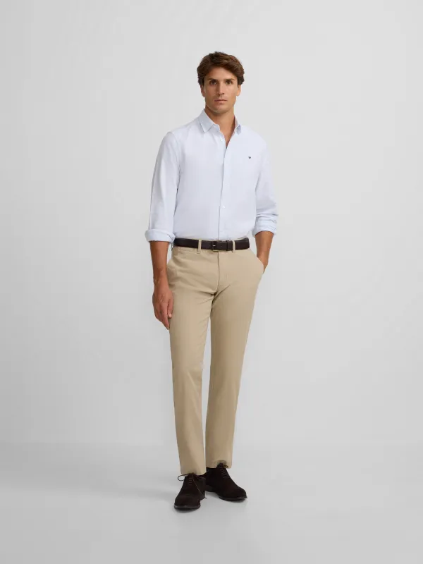 Casual beige chino pants sold by Silbon