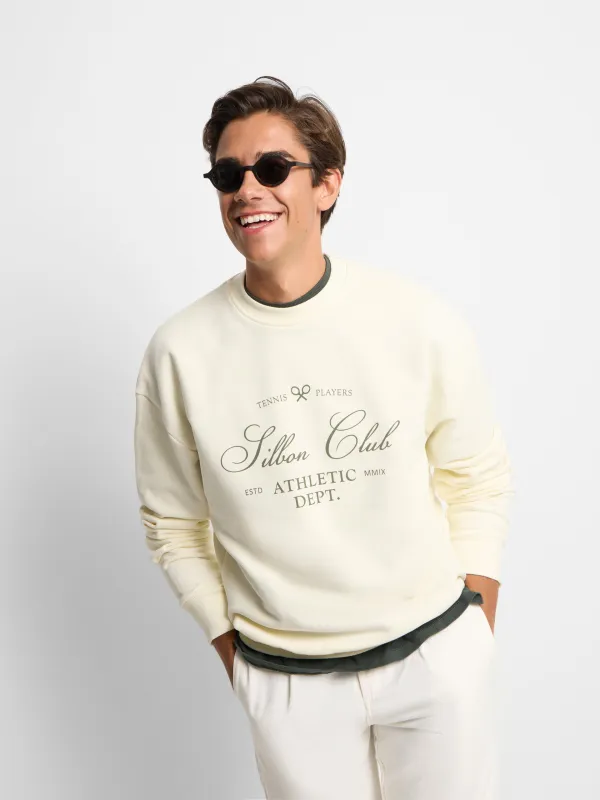 Special fit Silbon Club cream sweatshirt made by Silbon