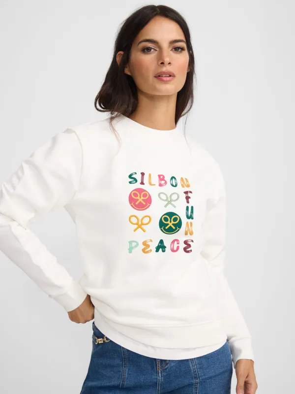 Raw woman fun and peace sweatshirt sold by Silbon