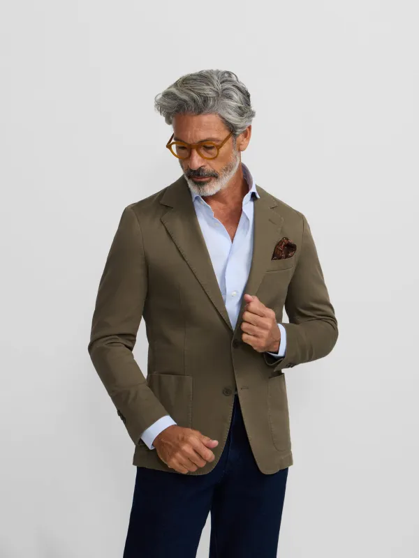 Khaki casual blazer sold by Silbon