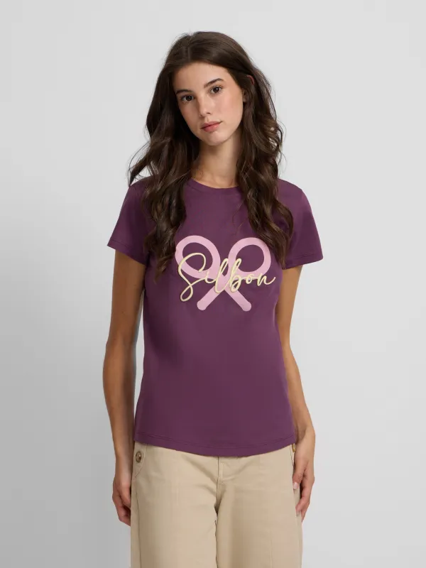 Classic purple racket women's t-shirt sold by Silbon