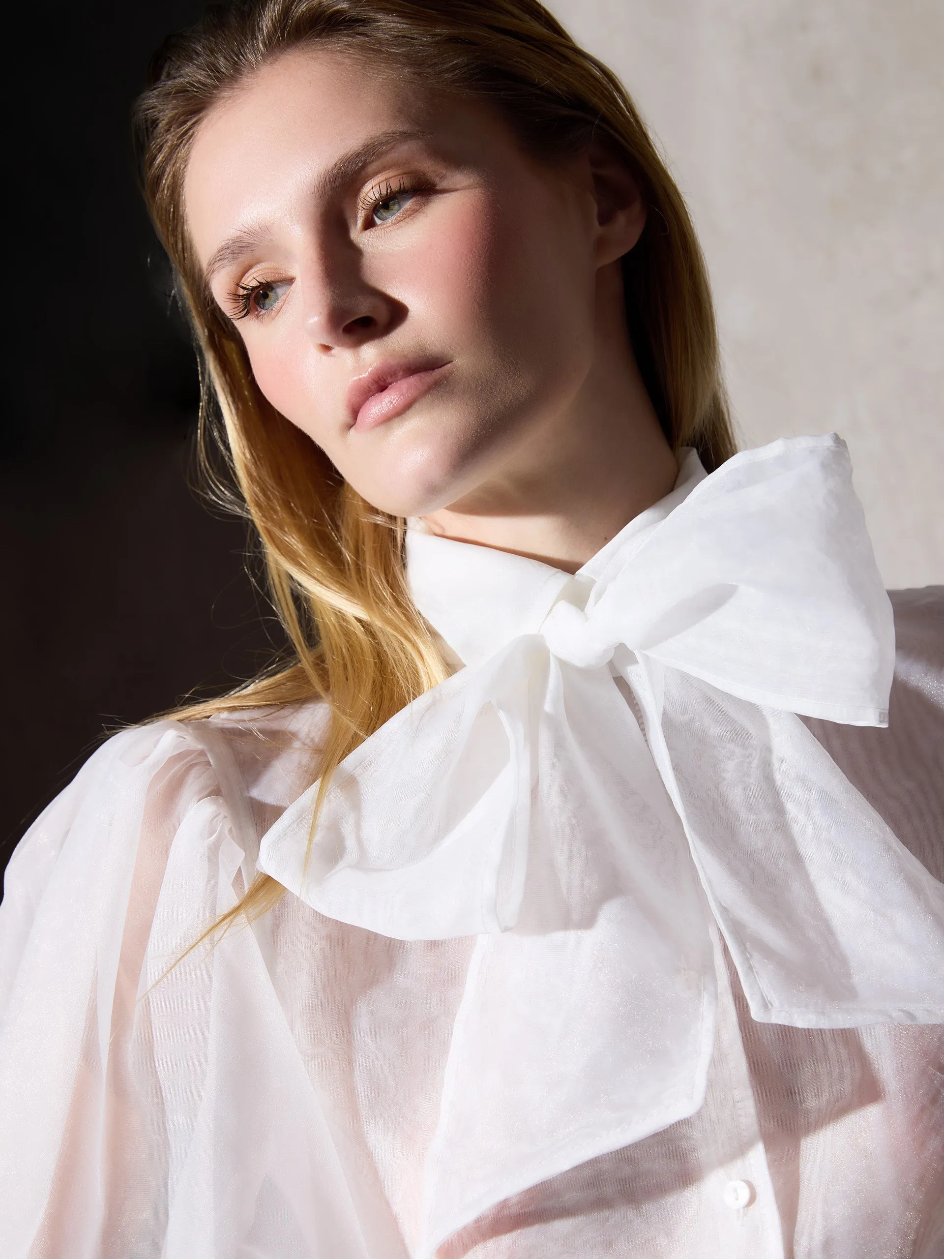 CaprileXSilbon white organza shirt sold by Silbon product image thumbnail 2