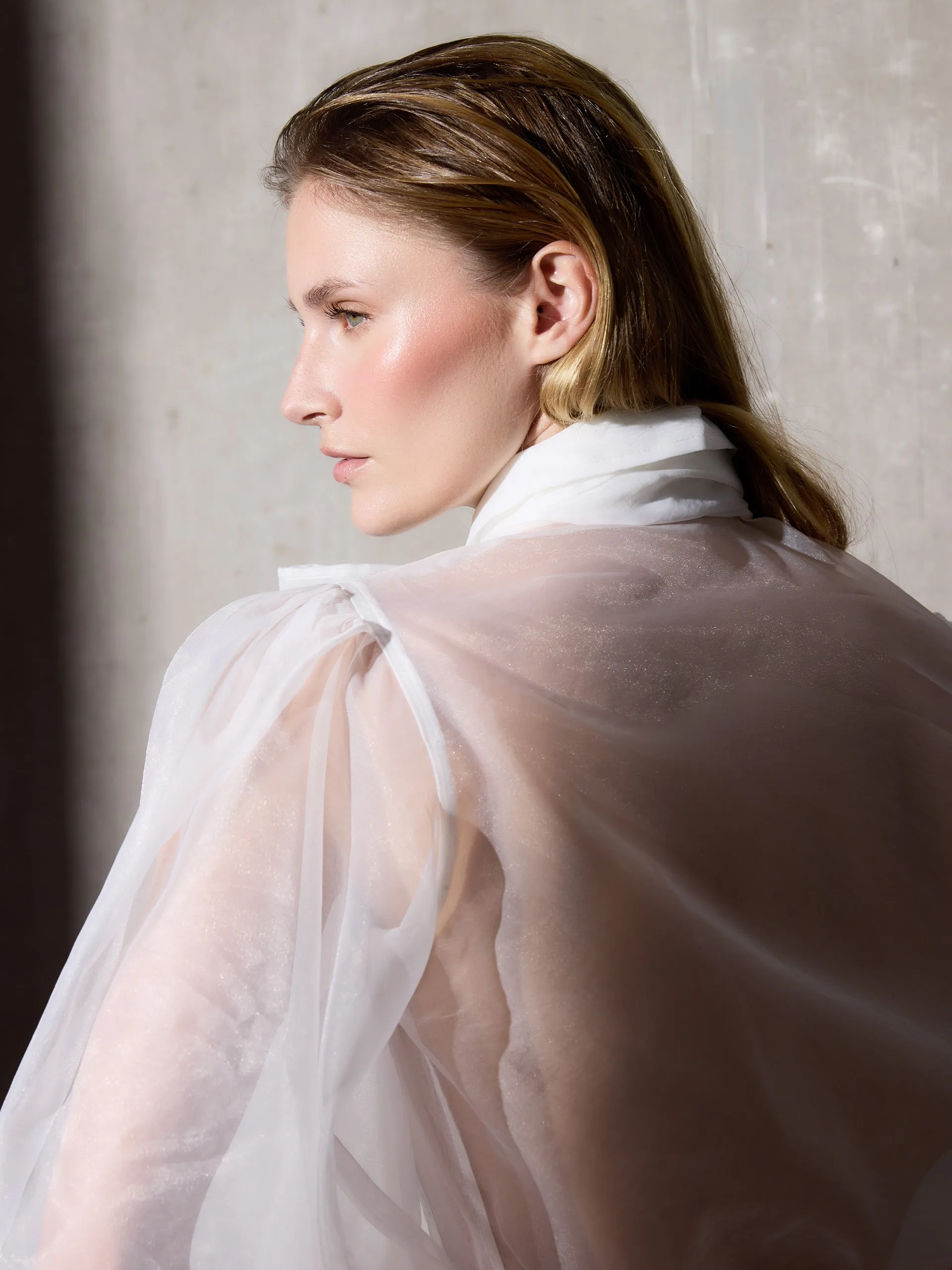 CaprileXSilbon white organza shirt sold by Silbon product image thumbnail 4