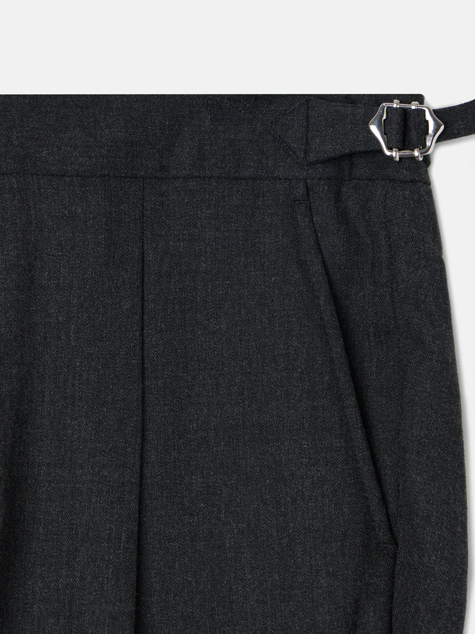 Dark grey pleated dress trousers sold by Silbon product image thumbnail 5