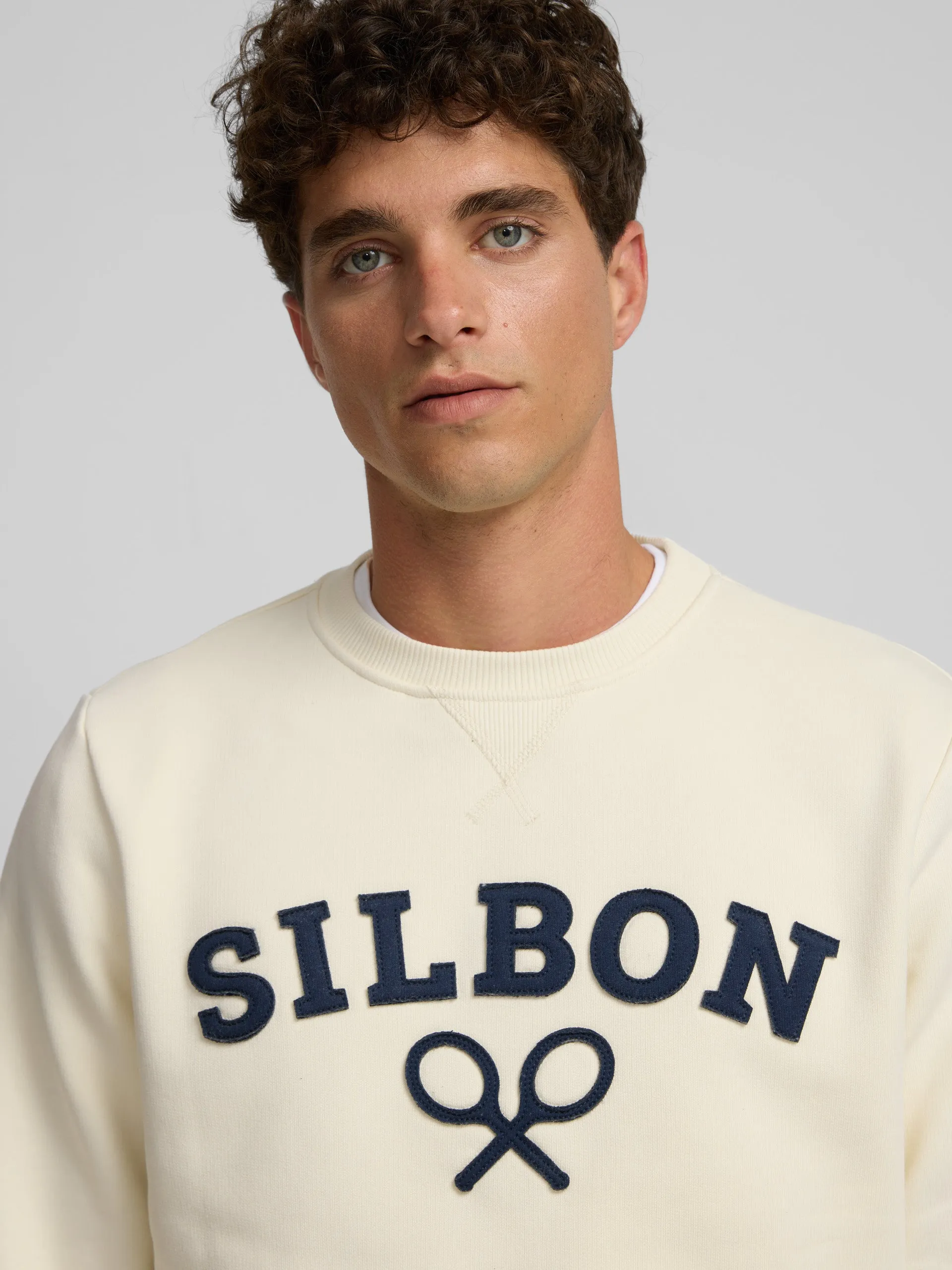Half cream silbon racket sweatshirt sold by Silbon product image thumbnail 3