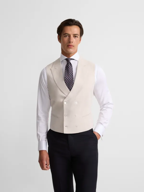 Pearl gray classic jacket vest sold by Silbon