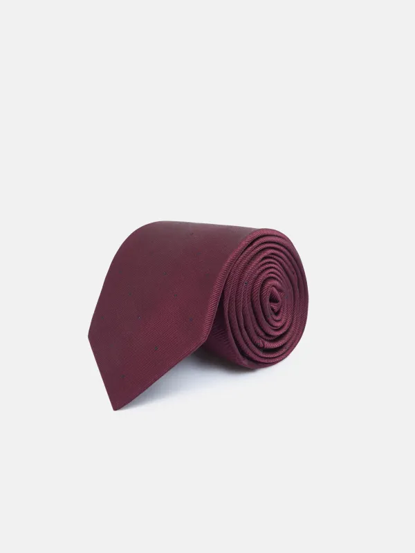 Silbon mini burgundy dots tie sold by Silbon