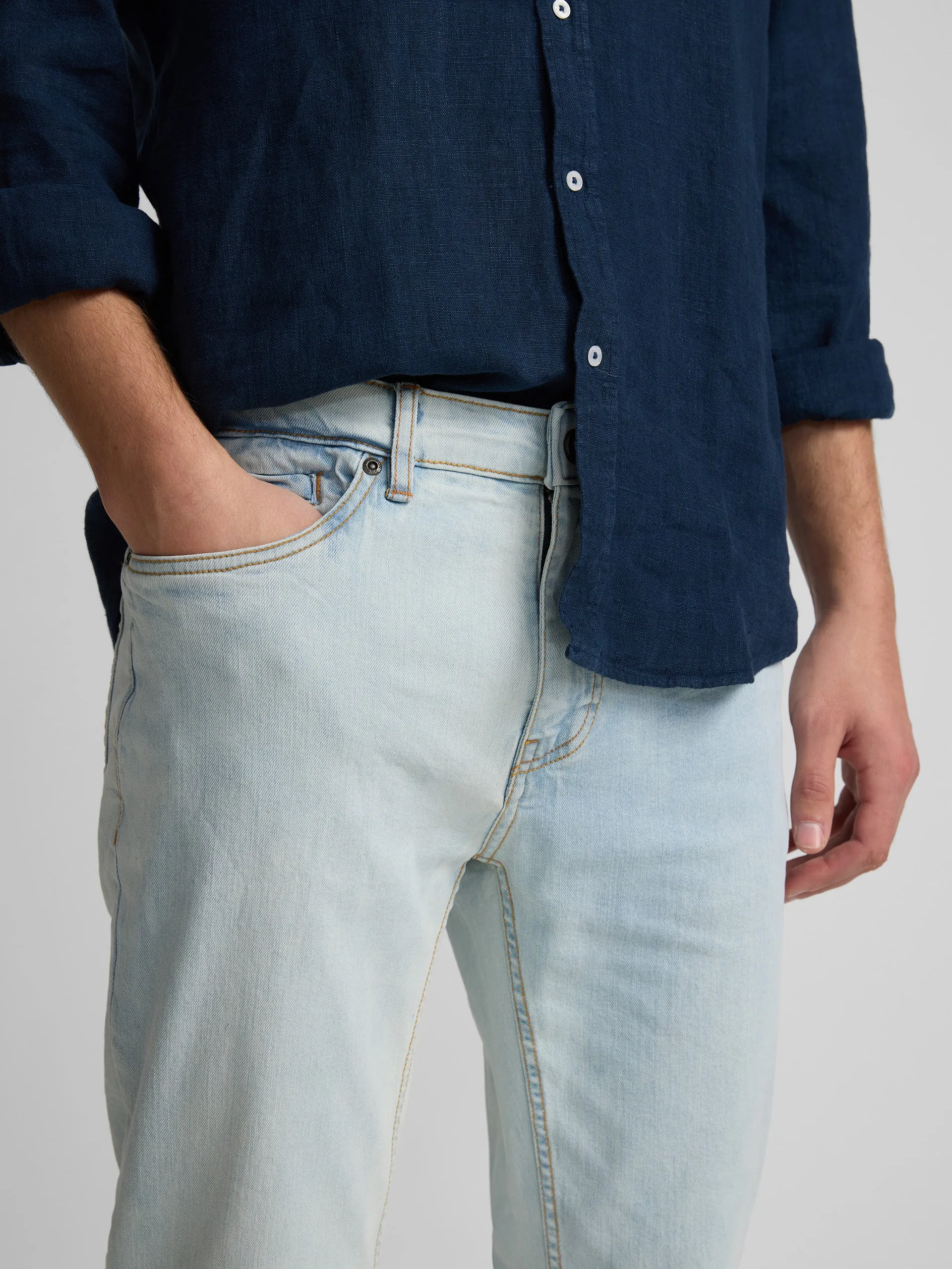 Light blue jeans sport pants sold by Silbon product image thumbnail 2