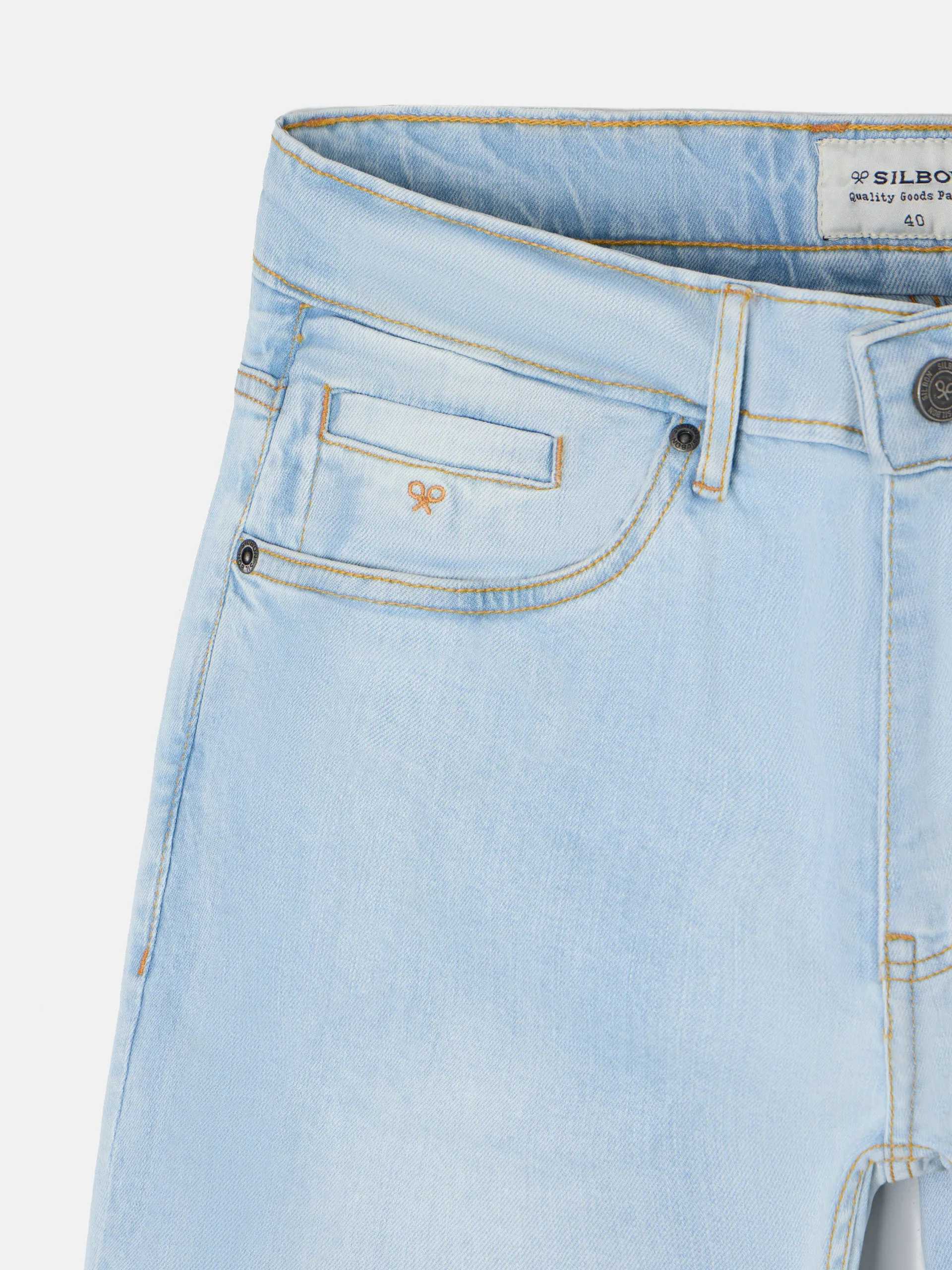 Light blue jeans sport pants sold by Silbon product image thumbnail 3