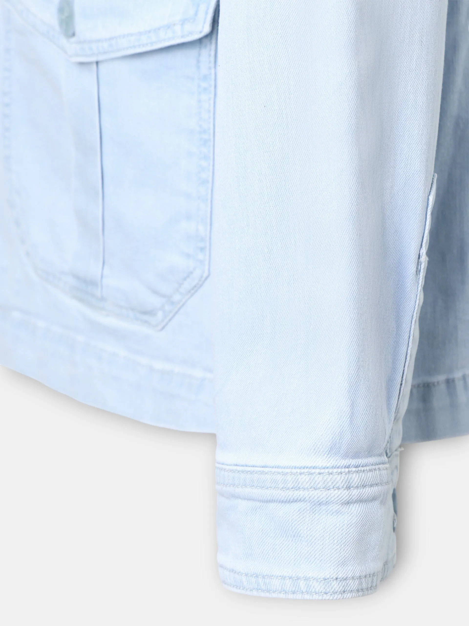 Light blue denim semi-blazer with pockets sold by Silbon product image thumbnail 3