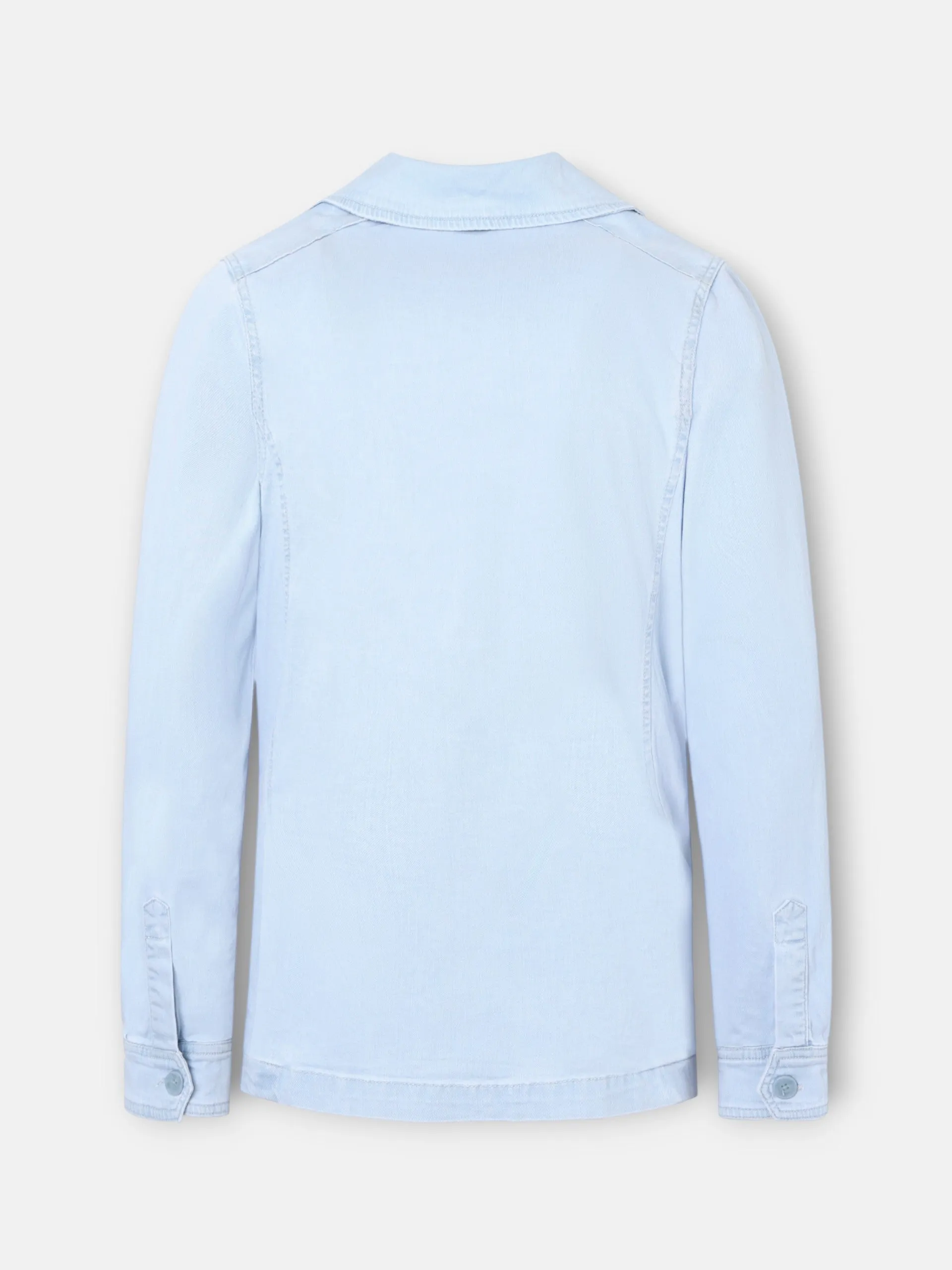Light blue denim semi-blazer with pockets sold by Silbon product image thumbnail 4