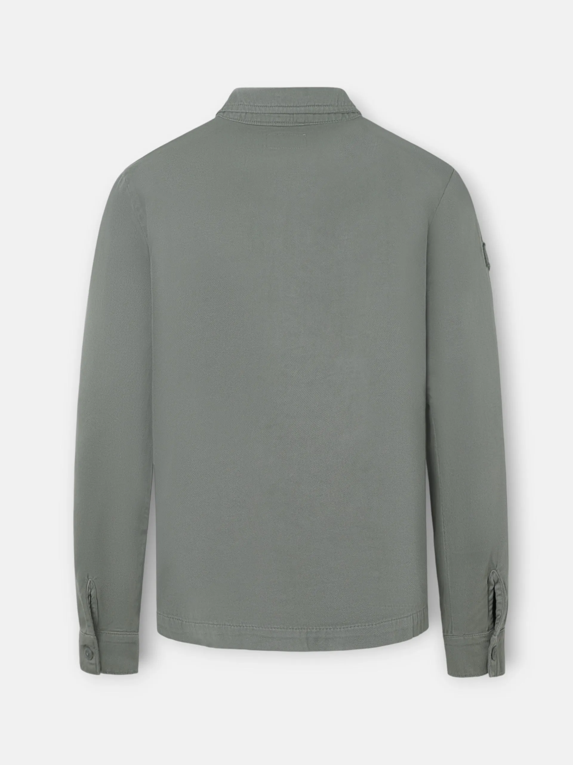 Petroleum blue patch overshirt sold by Silbon product image thumbnail 4