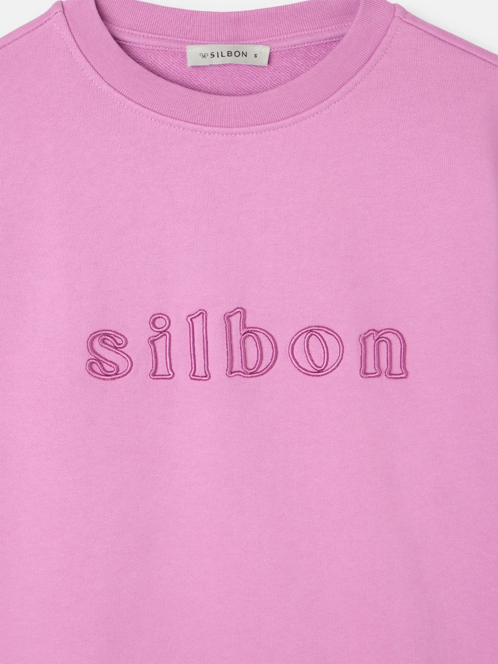 Women's sweatshirt embroidered with purple Silbon sold by Silbon product image thumbnail 2