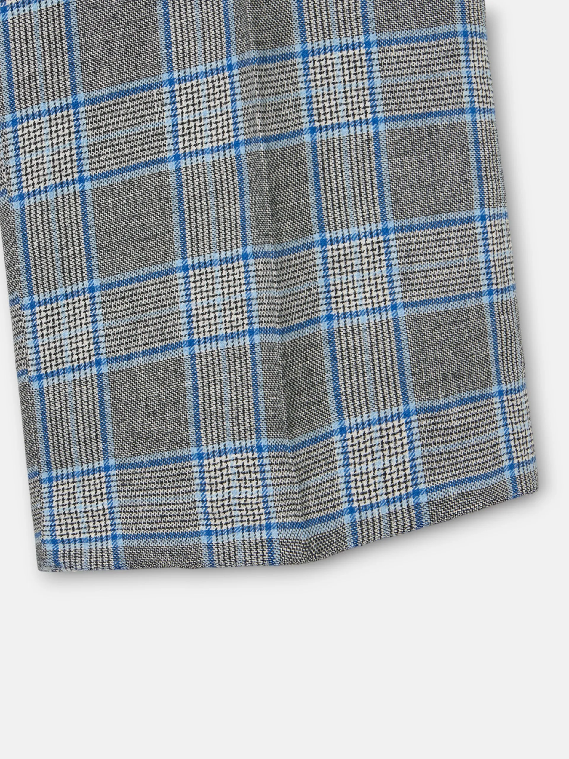 Straight navy checkered trousers sold by Silbon product image thumbnail 4