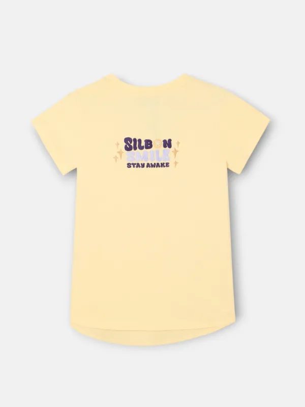Yellow Silbon Smile T-shirt for women sold by Silbon