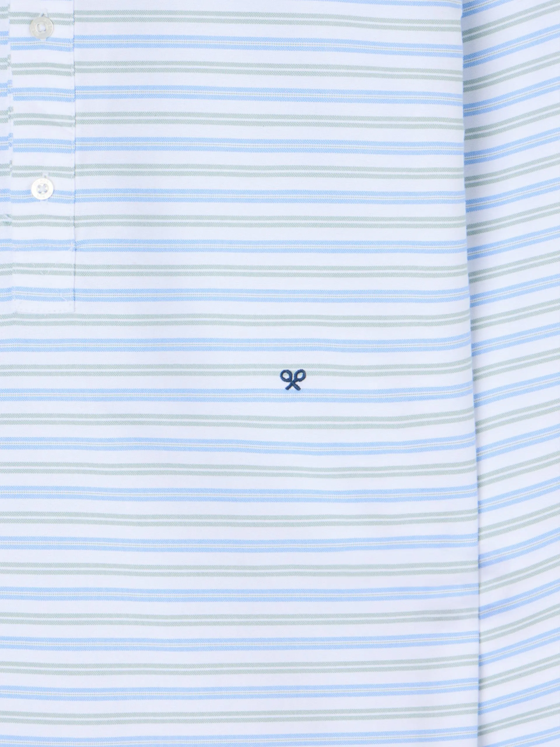 Oxford sport polo shirt with multicolored blue and green stripes sold by Silbon product image thumbnail 2