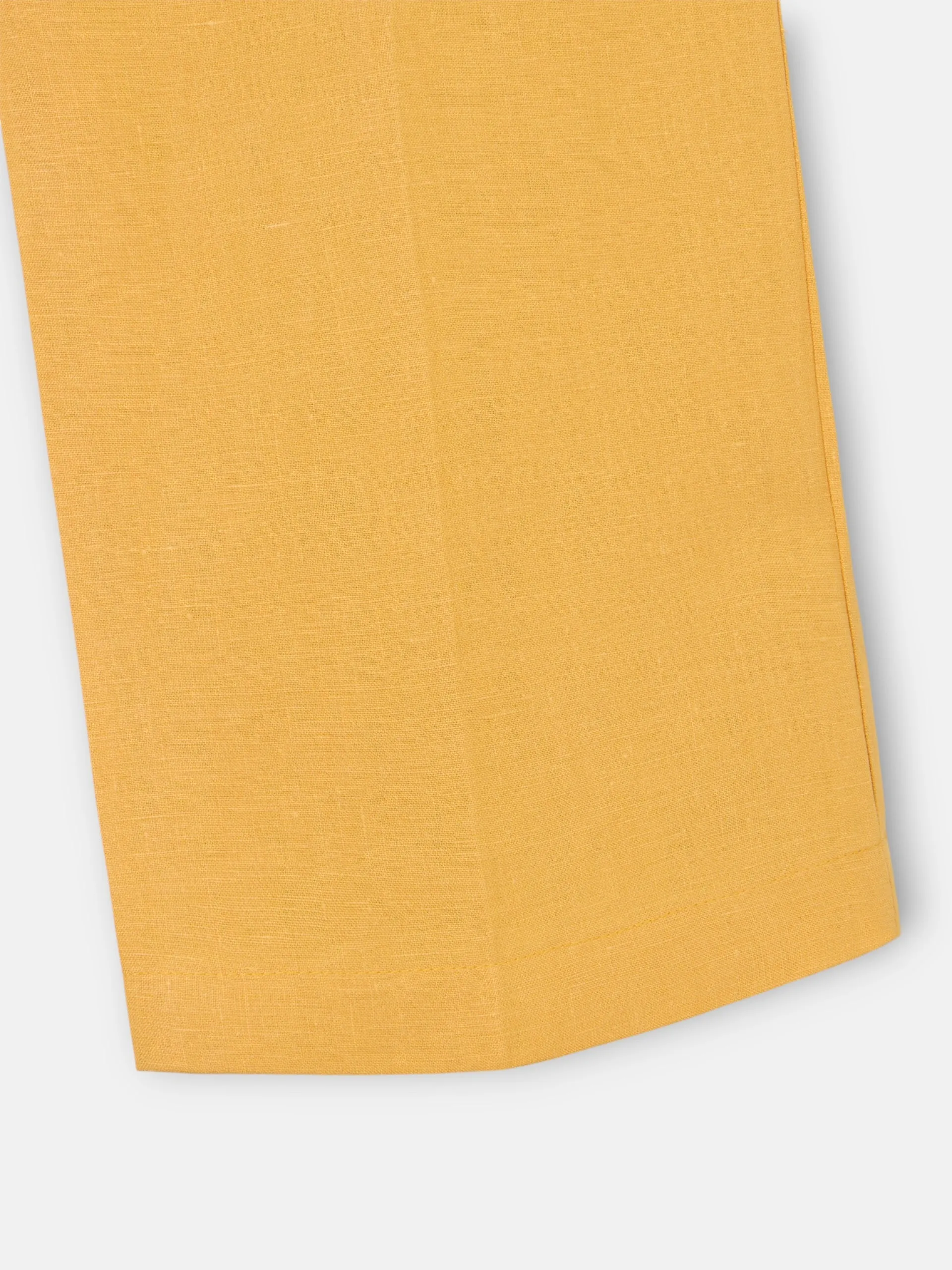 Straight yellow linen trousers sold by Silbon product image thumbnail 3