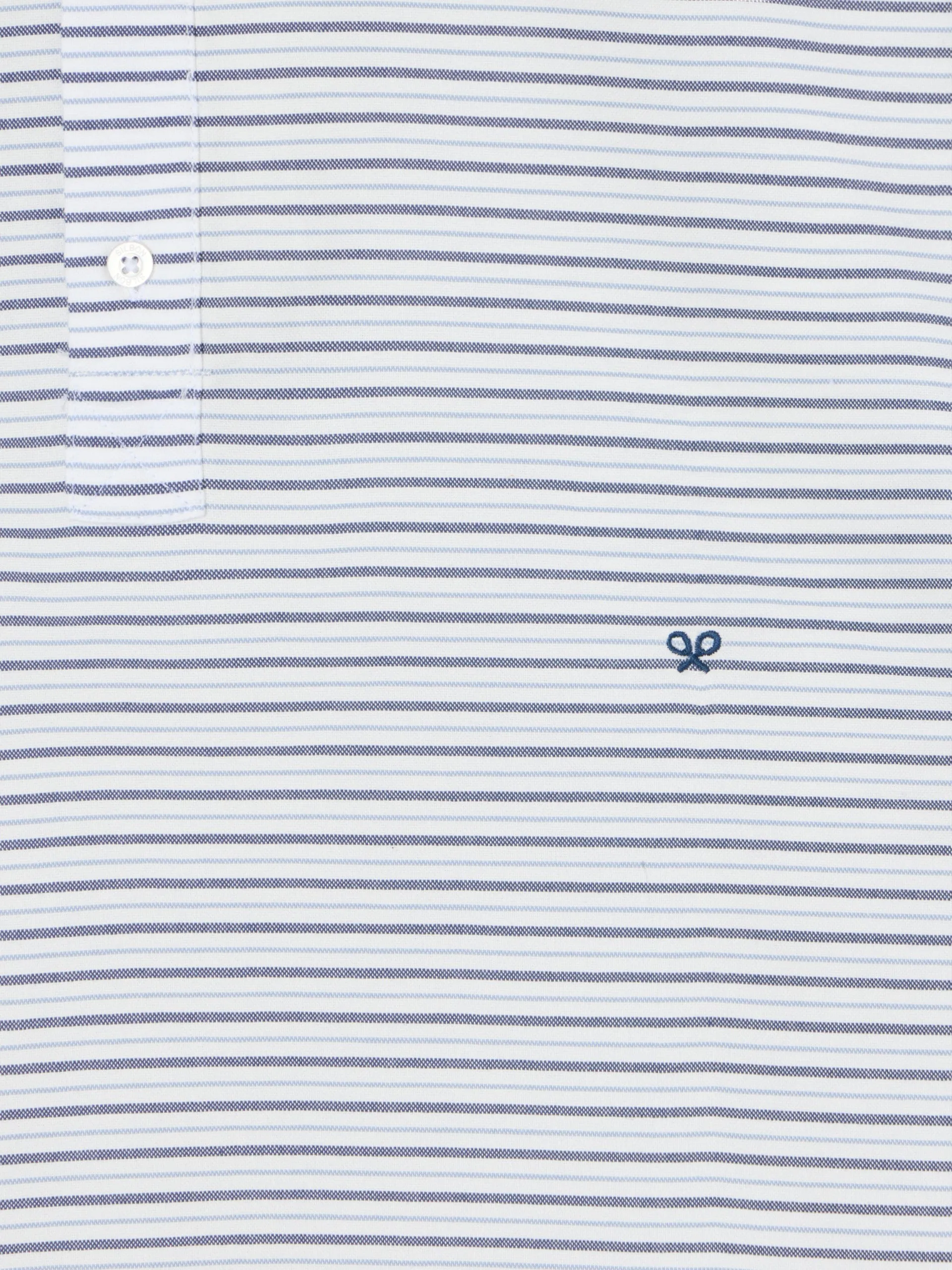 Multicolor blue striped oxford sport polo sold by Silbon product image thumbnail 2