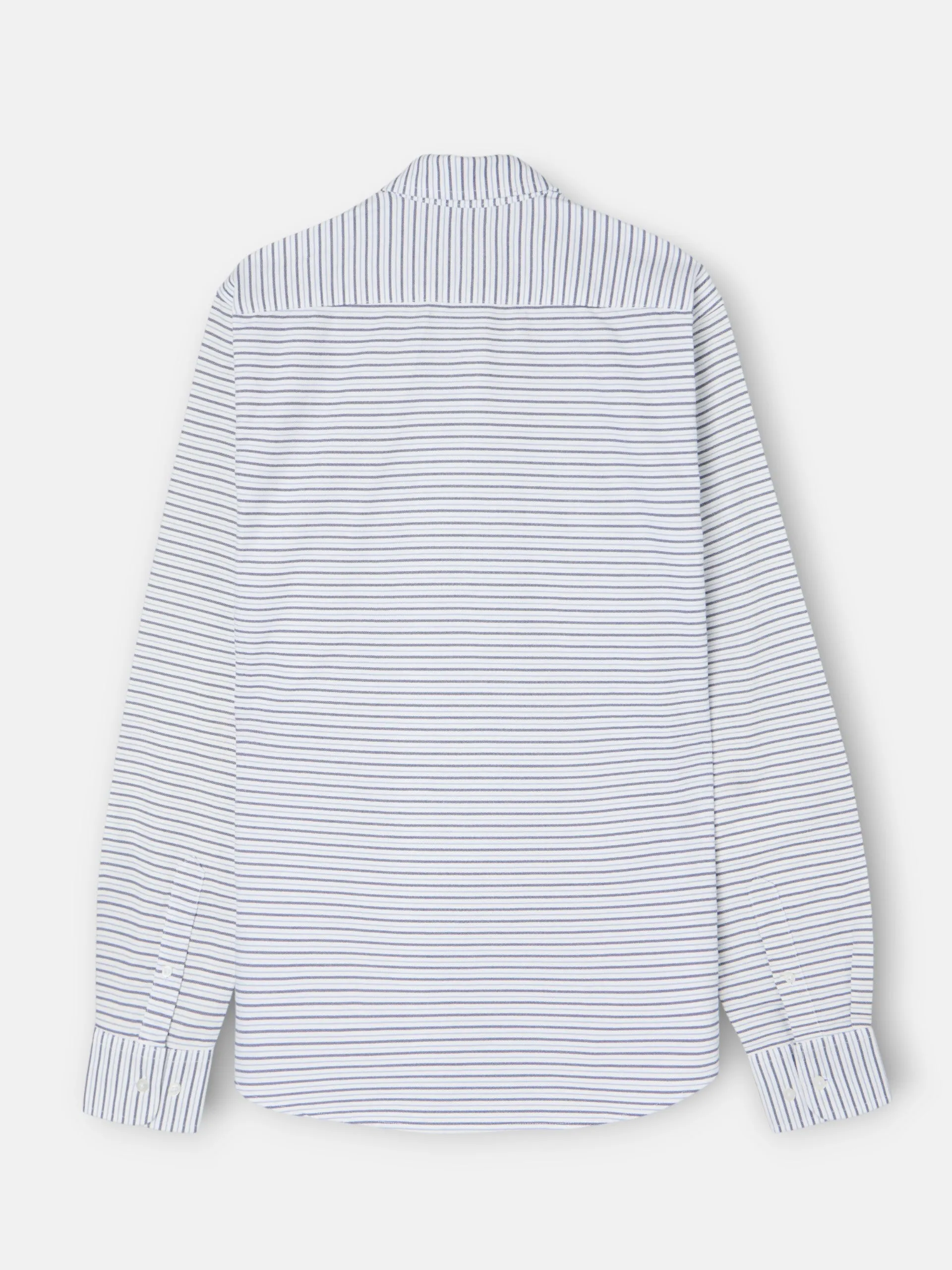 Multicolor blue striped oxford sport polo sold by Silbon product image thumbnail 3