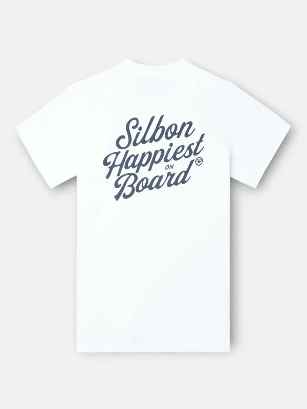 Silbon happiest white t-shirt sold by Silbon