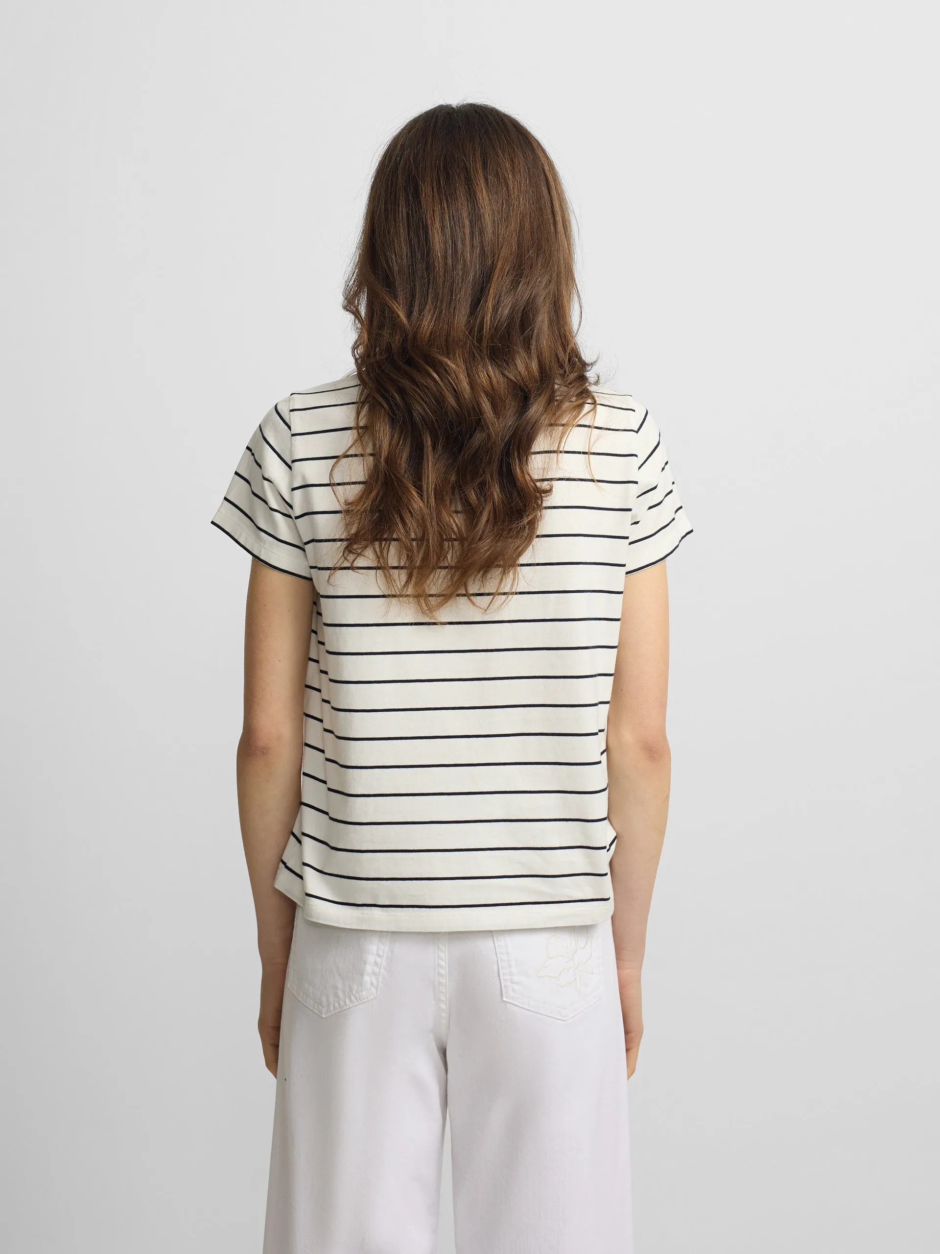 Women's T-shirt with Silbon bandana appliqué blue sold by Silbon product image thumbnail 4