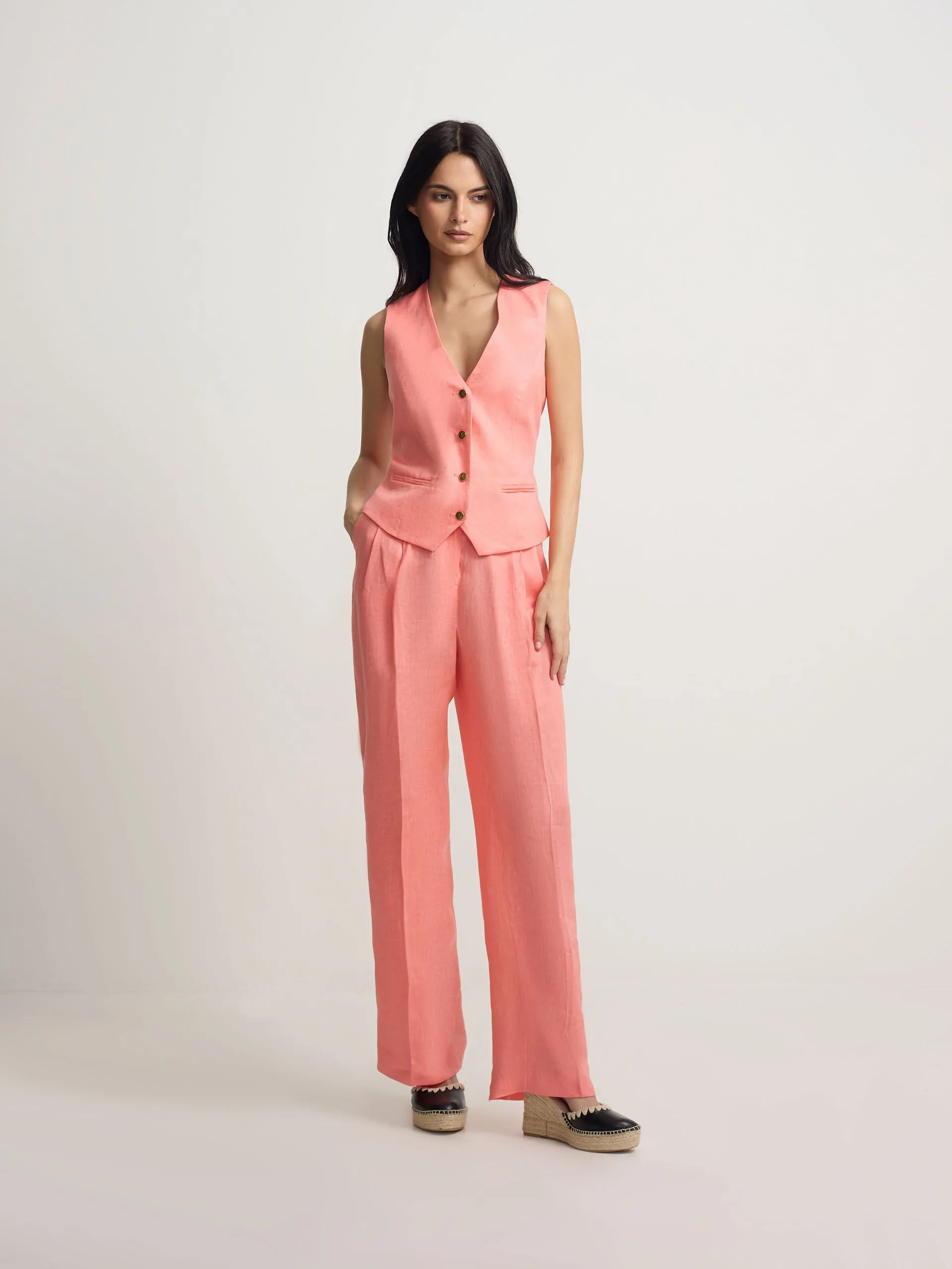 Coral straight-leg trousers sold by Silbon product image thumbnail 2