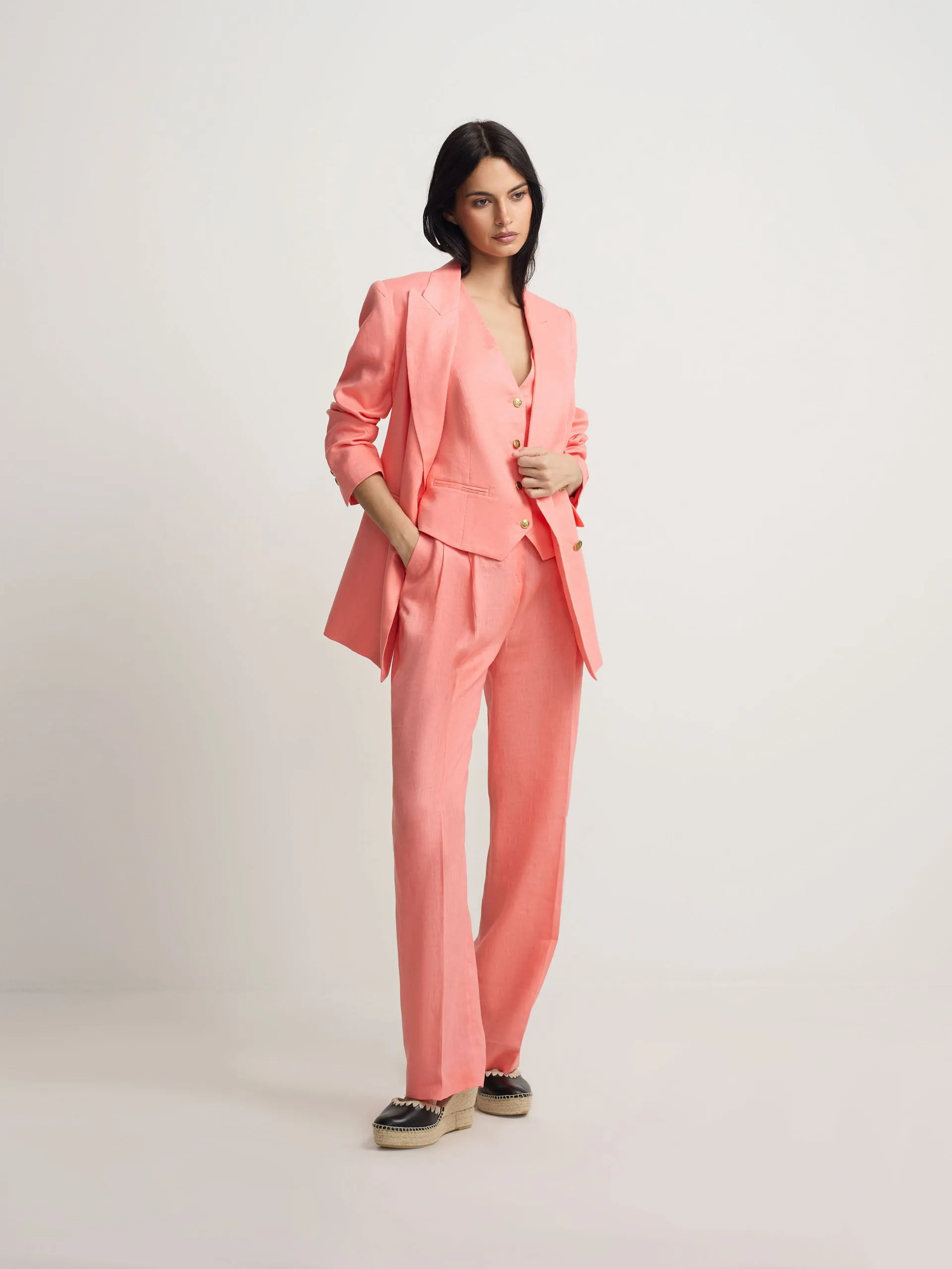Coral straight-leg trousers sold by Silbon