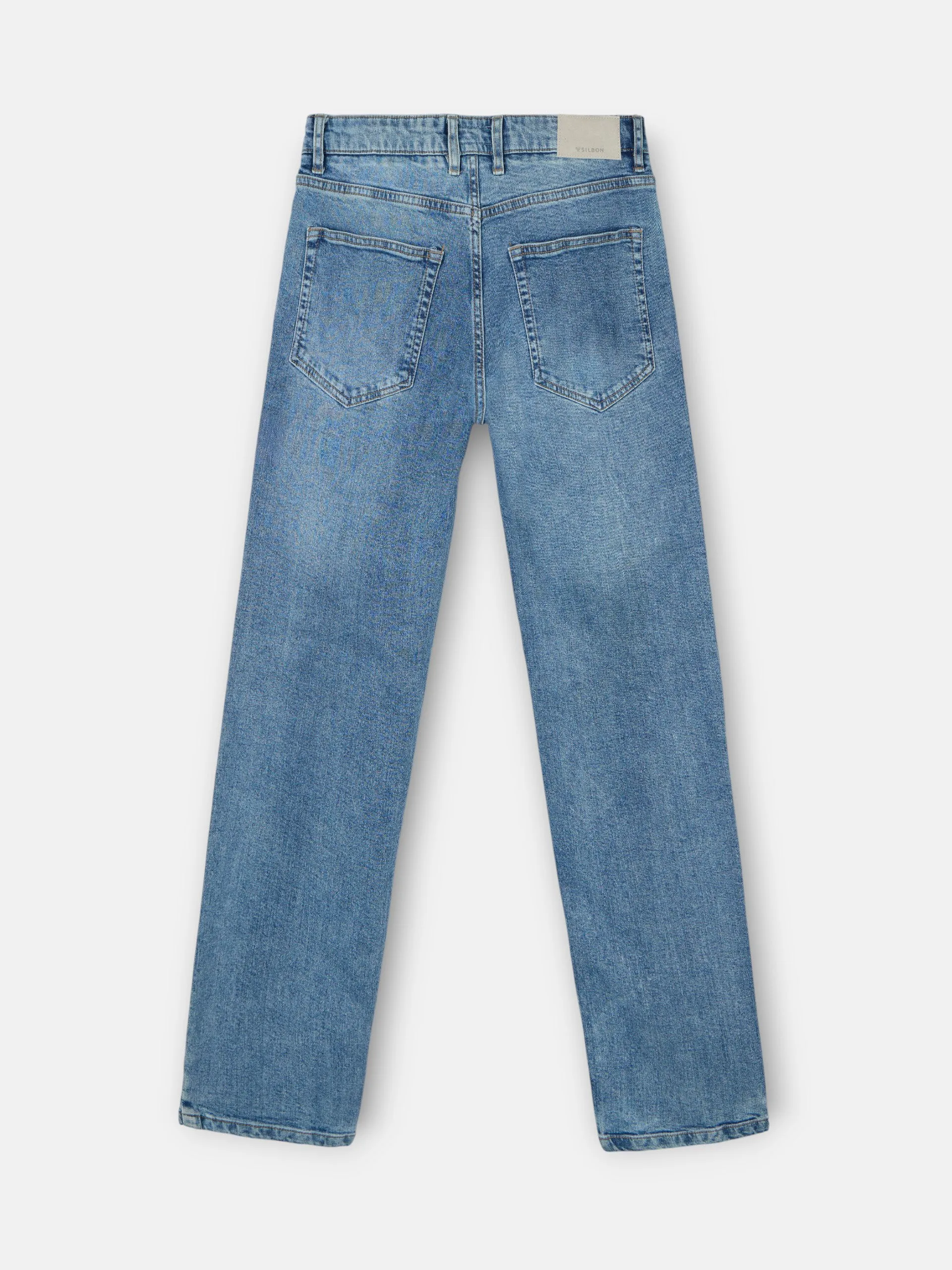 Medium blue denim sport trousers sold by Silbon product image thumbnail 4