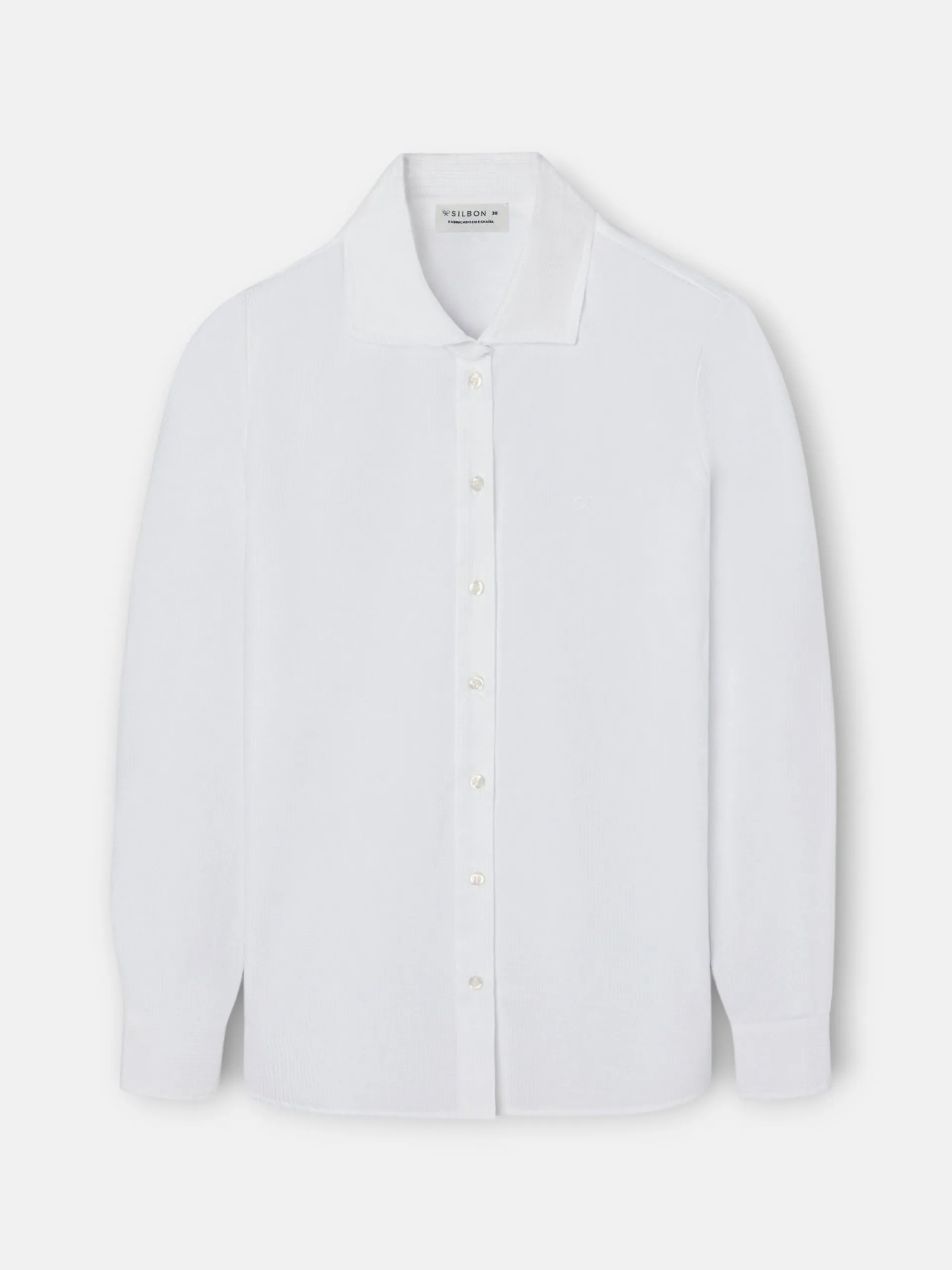 Women's white oxford shirt sold by Silbon