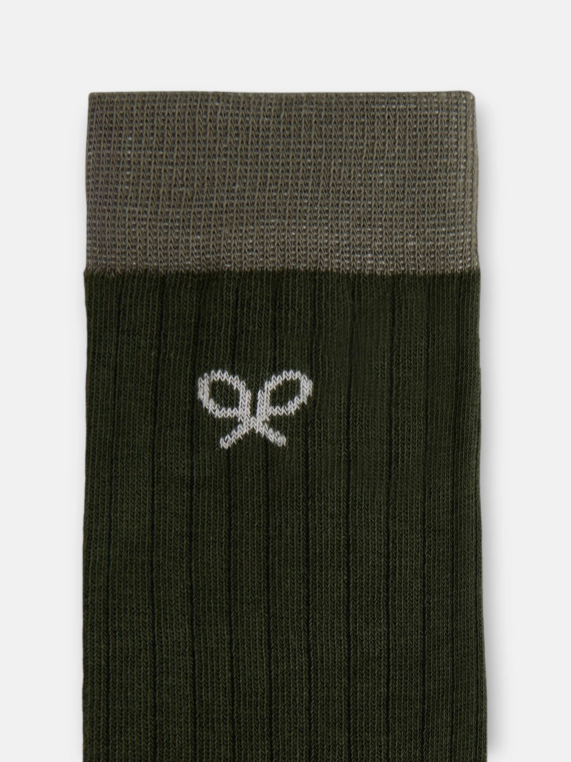 Green trim sock sold by Silbon product image thumbnail 2