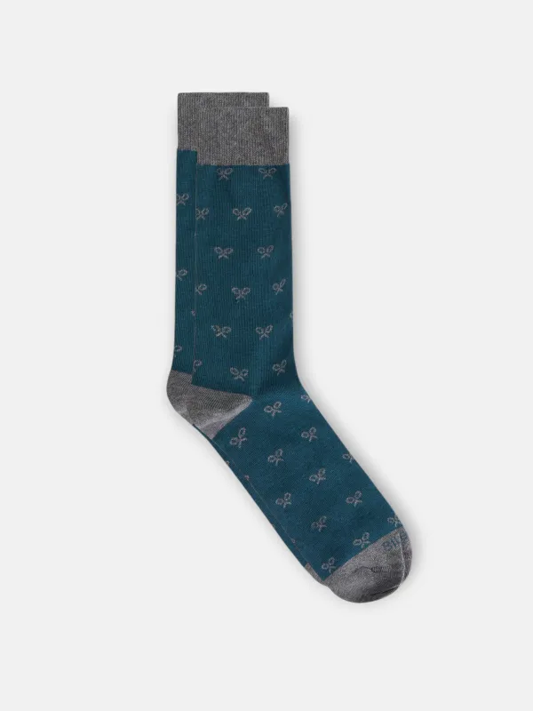 Dark green multi-racket sock sold by Silbon