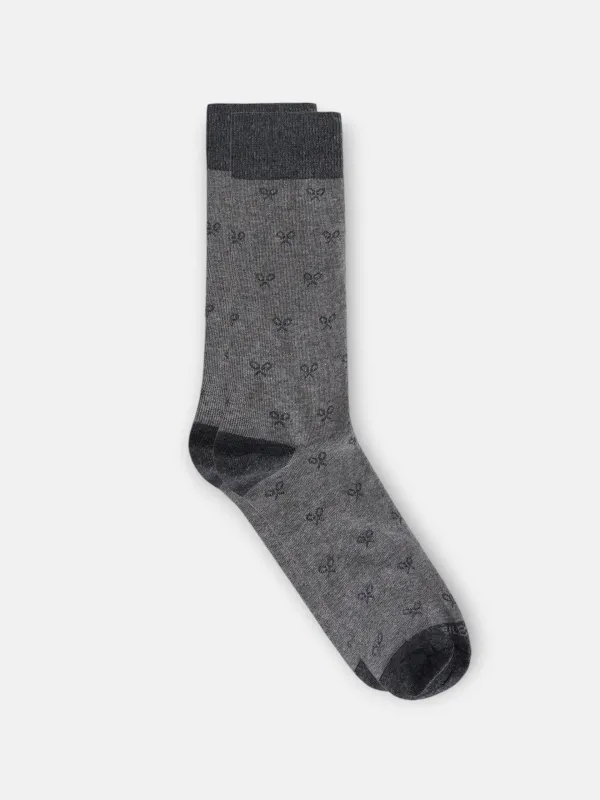 Grey multi-racket sock sold by Silbon