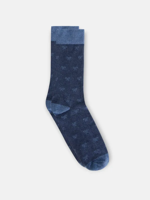 Navy blue multi-racket sock sold by Silbon