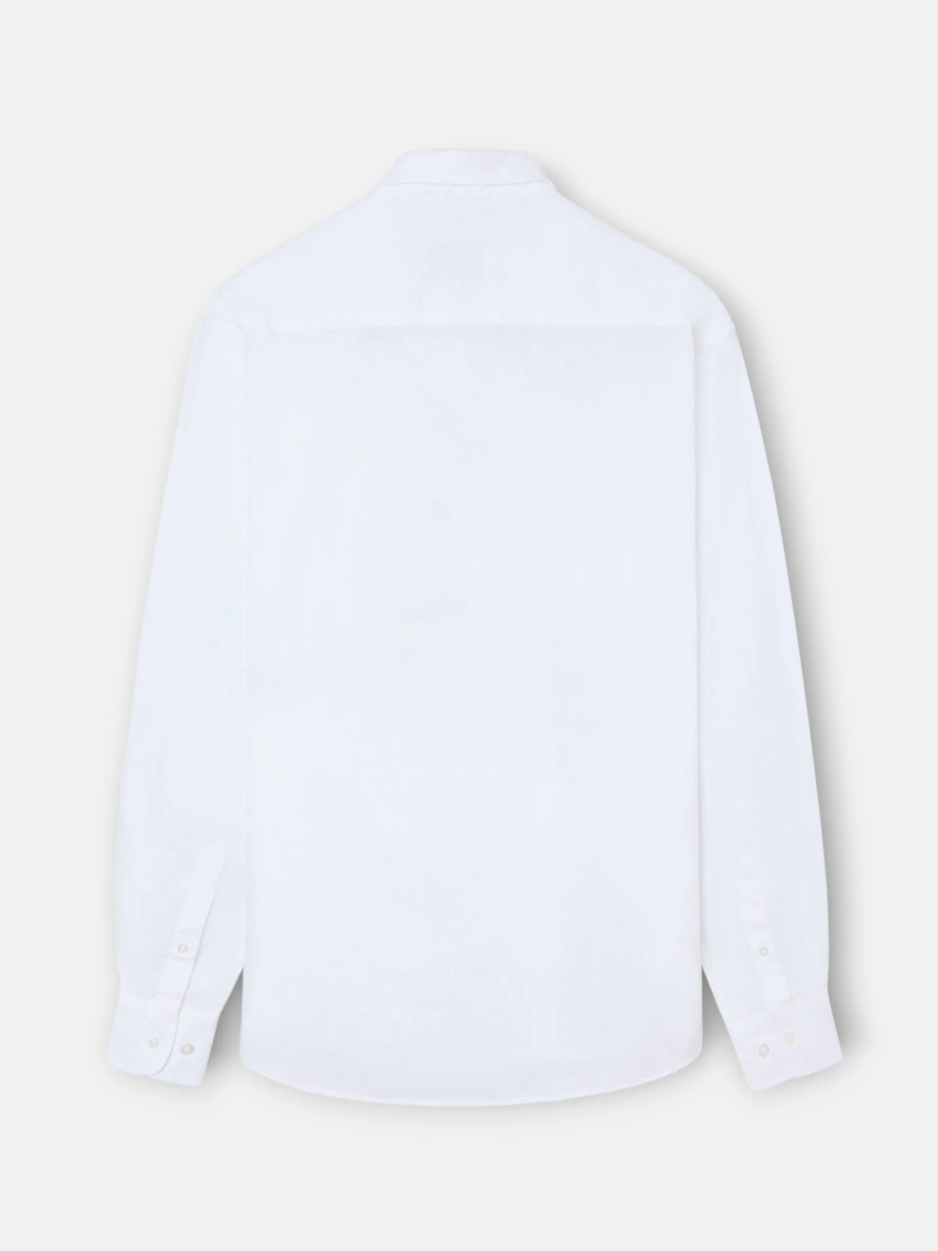 White linen sport polo sold by Silbon product image thumbnail 3