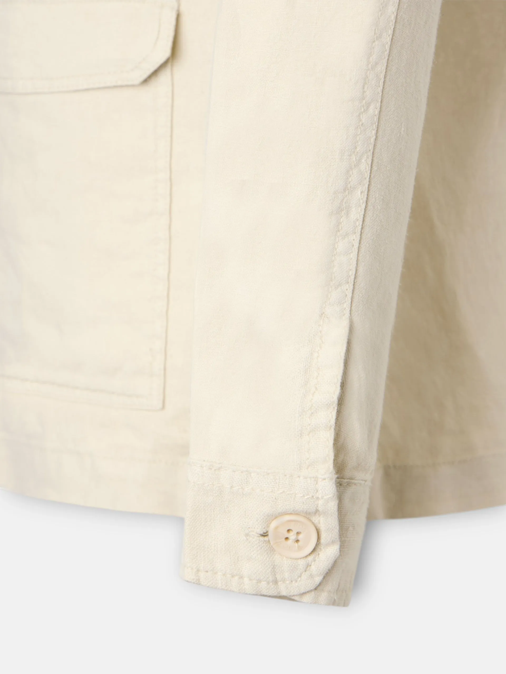 Medium beige linen overshirt sold by Silbon product image thumbnail 3