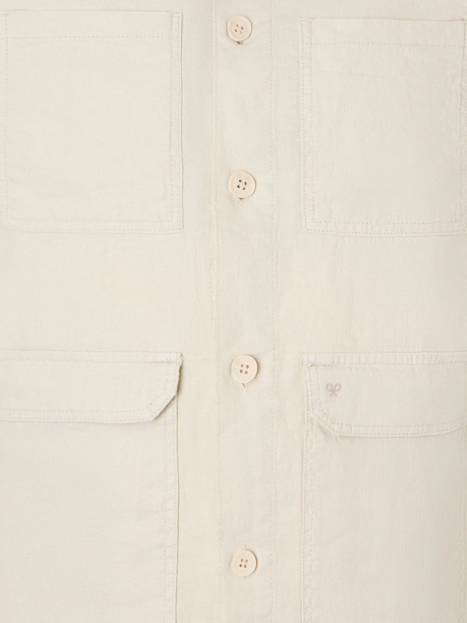 Medium beige linen overshirt sold by Silbon product image thumbnail 2