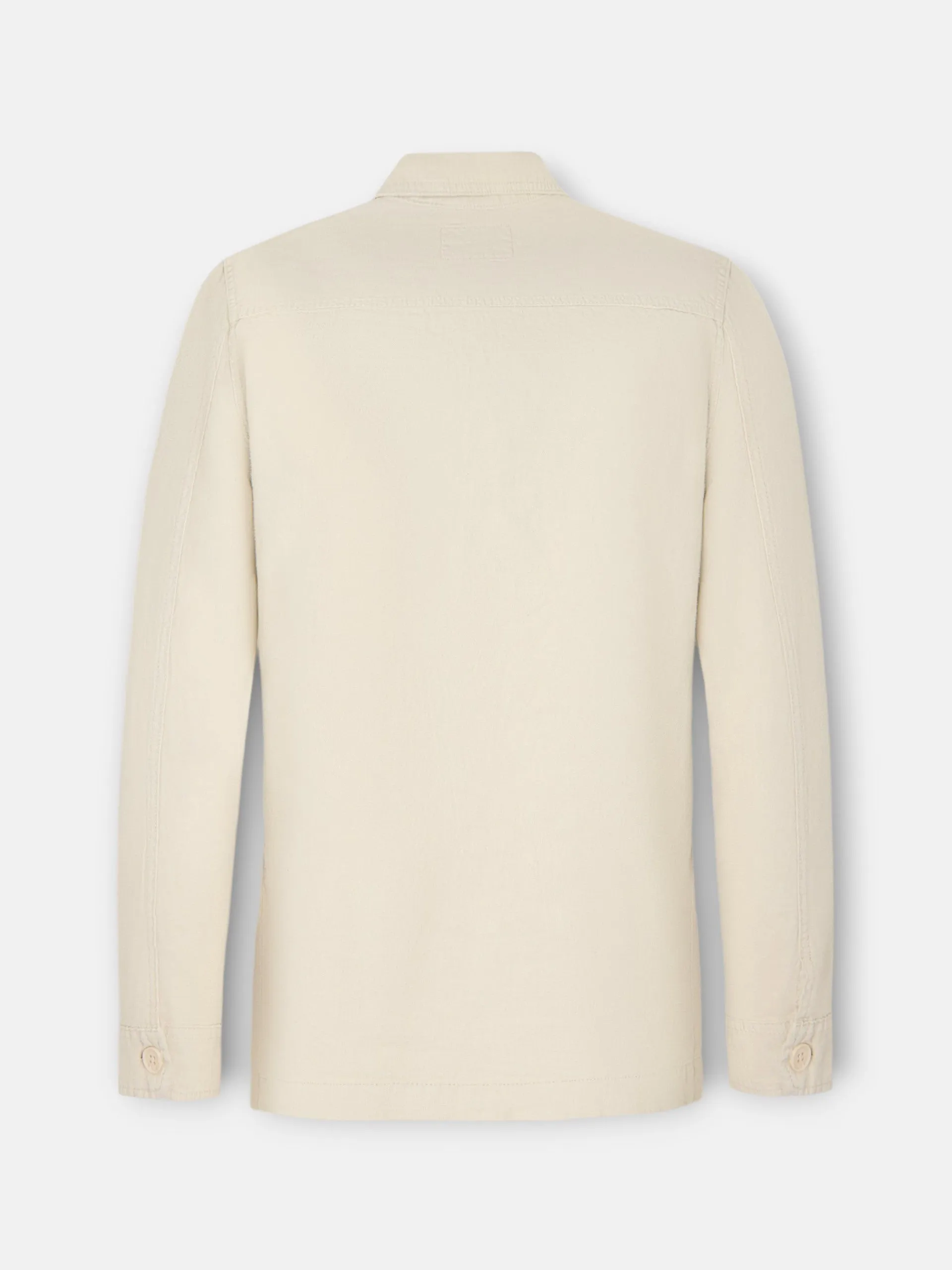 Medium beige linen overshirt sold by Silbon product image thumbnail 4